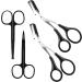4PCS Eyebrow Scissors with Comb Precision Facial Hair Small Grooming Scissors Eyebrow Trimmer Scissors for Men Women - Buy Online on GoSupps.com