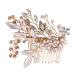 Didiseaon 1pc Elegant Hair Comb Bridal Pearl Hair Comb Rhinestone Wedding Comb Colorful Hair Cuffs Bridal Headpiece Wedding Bridal Hair Clip Floral Hair Comb Tiara Accessories Crystal Bride