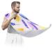 Macaroon Beard Bib Apron Beard Bib Hair Catcher for Men Shaving and Trimming Non-Stick Waterproof Beard Cape Grooming Cloth with 2 Suction Cups Gifts for Men