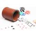 Leatherette Dice Cup with Poker Dice and Felt Lining - Perfect for Playing Yahtzee, Farkle, and Liars Dice - Buy Online on GoSupps.com