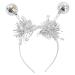 Headband Silver Ball Hair Loop Glitter Ball Headband Double Mini Disco Balls Accessories Vintage Headband for Women Girls 1 Silver Ball