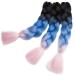 Buy Tess Braids Extensions - 60cm Jumbo Kanekalon Hair Braids (3 Pack: Black/Blue/Pink) for Box Braids - 100g Bundles - Ombre Hair Extensions - Buy Online on GoSupps.com