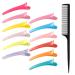PROUSKY 12 Pieces Hair Sectioning Clips with Pin Tail Comb Hair Clips Hairdressing Sectioning for Women Girls Plastic Sectioning hair clips for Home Hairdressing Styling Salon Supplies (Multicolor)