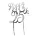 Dekora - 25th Anniversary Cake Topper Wedding Anniversary Decoration To Celebrate 25 Years of Commitment (Silver) 354107