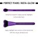 MODA Perfect Pairs Insta-Glow Makeup Kit with Contour and Highlight Brushes - Purple - Buy Online on GoSupps.com