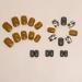 Square Press on Nails - Floral Designs Yellow & Grey Glossy Artificial Nails Fall Collection | 24 Pcs - Perfect for Women - Shop Internationally - Buy Online on GoSupps.com