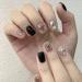 Temperament manicure black star-studded manicure wearing short student nail flash patch sweet and cool detachable whitening finished product.(S) - Buy Online on GoSupps.com