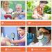 Leffis 3 Pack 10X Magnifying Glass Set for Kids and Seniors - 75mm Lens for Reading, Classroom Science, and Nature Exploration - Non-Slip Handheld Magnifier with Felt Bag - Green/Yellow/Orange - Buy Online on GoSupps.com