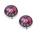 (Beautiful Purple Butterfly Floral) Round Pill Box 3 Compartment Pill Box Mini Decorative Pocket Purse Portable Travel Medicine Tablet Vitamin Holder Organizer Pill Case