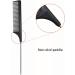 Professional Anti-Static Carbon Fibre Metal-Pin Tail Comb - Heat Resistant Salon Rattail Comb with Non-Skid Paddle Fine Tooth Design in Black - Buy Online on GoSupps.com