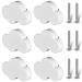 EUIOOVM Drawer Knobs Kids 6 Pack Cute White Cloud Cartoon Furniture Knobs Cabinet Knobs Pulls with Screws Girls Boys
