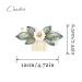 Gold Leaf Flower Bride Wedding Hair Comb Crystal Hair Accessories for Women (Green) - Buy Online on GoSupps.com