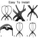Ruiwen Hair 6PCS Portable Wig Stand - Collapsible & Durable Display Tool for All Wigs - 13.8 Inch Travel Wig Stand in Black - Buy Online on GoSupps.com
