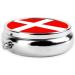 Buy Denmark Danish Flag Portable Metal Pill Box | Mini 3-Compartment Design for Travel | Perfect for Small Pills - Buy Online on GoSupps.com