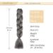 Gairyan Jumbo Braids Extensions - 60cm Ombre Synthetic Hair (Dark Gray) for Box Crochet Braids - 100g Braid Art - Buy Online on GoSupps.com