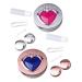 Partykindom 2st contact lens container eye color contacts contact tweezers mirror film lentil holder contact cases outside detergent detergent travel items storage box travel container pp