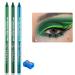 3 Colors Matte Eyeliner Pen Set With Pencil Sharpener Green - Green Dark Green Blue Colored Colorful Eyeliner Pencil Set  Pearl Metallic Glitter Eyeliner Pencil Kit Eye Liners for Women Waterproof Professional Eye Makeup...