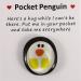 Pocket Penguin Hug Penguin Gifts A Little Pocket Penguin Hug Pocket Hug Penguin Decoration Penguin Pocket Keepsake Ornament Encourage Gift Mini Pocket Penguin Hug for Lovers Family Friends Gifts As Picture