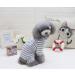 Zunea Striped Cotton Pajamas for Small Dogs & Cats | Cozy Autumn Dog Clothing & Outfits - Size M Gray - Buy Online on GoSupps.com