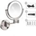 SRVNT 360 Swivel Extendable Makeup Mirror with Light - Brass Wall-Mounted Magnifying Vanity Mirror - Buy Online on GoSupps.com
