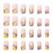 Press On Nails Flower Nails Long Lasting Artificial Fake Nails Detachable Full False Nails for Women