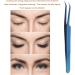Blue Stainless Steel Slanted Tweezers for Eyelash Extensions - Precision False Eyelash Application - Buy Online on GoSupps.com
