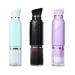 Vtrem Retractable Travel Makeup Brush: 3 Colors Kabuki Double-Ended Foundation Blush Brushes Set Mini Compact Face Brush with Cover Highlighter Flawless Powder Cosmetics Blue Black Purple