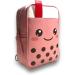 Ellie Dang Designs Cute Kawaii Boba Milk Tea Faux-Leather Shoulder/Crossbody Bag Backpack Pink - Buy Online on GoSupps.com