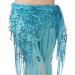 Guiran Hip Scarf for Belly Dance & Latin Dance - Fringes & Sequins One Size Blue - Perfect for Women - Buy Online on GoSupps.com