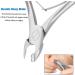 FERYES Cuticle Nippers - Professional Stainless Steel 1/2 Jaw Trimmer Scissors for Precise Nail Care | Double Springs Pedicure Manicure Tool FL-N300 Silver - Buy Online on GoSupps.com