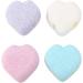 Heart Shape Bathing Balls (4 Pack) - Nourishing Salt Balls for Cleansing & Moisturizing | Ideal for Body Refinishing & Pore Care - Buy Online on GoSupps.com