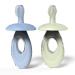 Baby Toothbrush Toddler Toothbrush for Age 0-5 Years Old, BPA Free Infant Toothbrush for Baby Gum Care, Made of Food-Grade Silicone, with Baffle to Prevent swallowing (2 Pack)