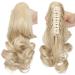 Tess Ponytail Hair Extensions - Clip-In Synthetic Wavy 12 (30cm) - 110g Medium Blonde for Braid Hair Part - Buy Online on GoSupps.com