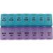 Treasure Gurus 7-Day AM PM Pill Box - Weekly Medication Organizer & Vitamin Case for International Shipping - Buy Online on GoSupps.com