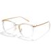 Cyxus Fashion Fake Glasses for Women Blue Light Glasses for Woman Round Blue Light Blocking Eyewear Anti Eye Strain Glasses 1-crystal 8169us Clear