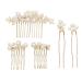 Prosy 5-Piece Bridal Wedding Pearl Hair Comb & Hairpins - Gold Bridal Hair Accessories for Women & Girls - Buy Online on GoSupps.com