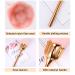 JERCLITY Rose Makeup Brushes Set - 2 Large Kabuki Face & Blush Brushes for Powder & Nail Art - Gold Brown/Gold Red - Buy Online on GoSupps.com