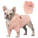 Meioro dog sweater with zip and hood for dogs and cats cute warm with hood winter warm for puppies French bulldog pug (size M pink) m rose