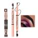 Double Ended Eyebrow Pencil With Replacement Tip Eyebrow Definer Pencil Micro Percision Tip Natural Looking Waterproof No Need To Sharpen And Not Easy To Fade Eyebrow Pencil (01 Black)