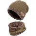 Unisex Winter Beanie Hat Scarf Set | Warm Knit & Fleece Lined | Two-Piece Set | E2 Multicolored | One Size - Buy Online on GoSupps.com
