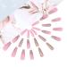Brishow Long Gold Glitter Press-On Nails - 24 Ballerina Acrylic Pink False Nails for Women & Girls | Premium Quality Artificial Nails - Buy Online on GoSupps.com