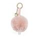SWEDEY Faux Fur Fluffy large Pom Pom Keychain hand sanitizer holder. Refillable. Clips on any Backpack or Purse. (pink)