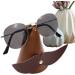 Congou Beard Holder & Nose-Shaped Glasses Stand - Funny PU Leather Desk Display - Buy Online on GoSupps.com