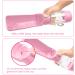 Portable Dog Water Bottle for Travel - Foldable Pet Dispenser with Food Container | Durable & Leak-Proof - Pink - Buy Online on GoSupps.com
