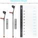Antdvao Folding Forearm Crutches Pair - Lightweight & Adjustable with Rubber Handles - Non-Slip & Comfortable Grip - Heavy Duty Support (Red) - Buy Online on GoSupps.com