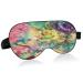 Sleep Mask Light Blocking Abstract Flowers Butterfly Eye Mask for Sleeping with Adjustable Strap Retro Style Soft Lightweight Eye Cover Blindfold for Men Women Work Travel Naps