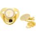 Hyuduo Golden Baby Pacifier - Personalized Curved Design Safe Materials 26 Letters Healthy Bling - Essential Clips for Newborns (6-18 Months) - Buy Online on GoSupps.com