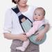 Breathable Baby Sling Dual Use Infant Sling Carrier Adjustable Widened Shoulder Straps Baby Wrap Carrier Anti-Slip Breastfeeding Carrier for Infant 0-36 Months Green - Cloth - Buy Online on GoSupps.com