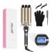 Waves 3 barrels of curling rod Small waves 22mm Aimervo Waver 14 temperature levels 80-210 for long/short thickness/thin hair curler with clamp ceramic coating heat glove 2 hair clip