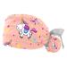 Footballs Print Scrub Caps Hats Women Bouffant Working Hat Ponytail Holder for Women Long Hair Covers 2PCS Pattern 06